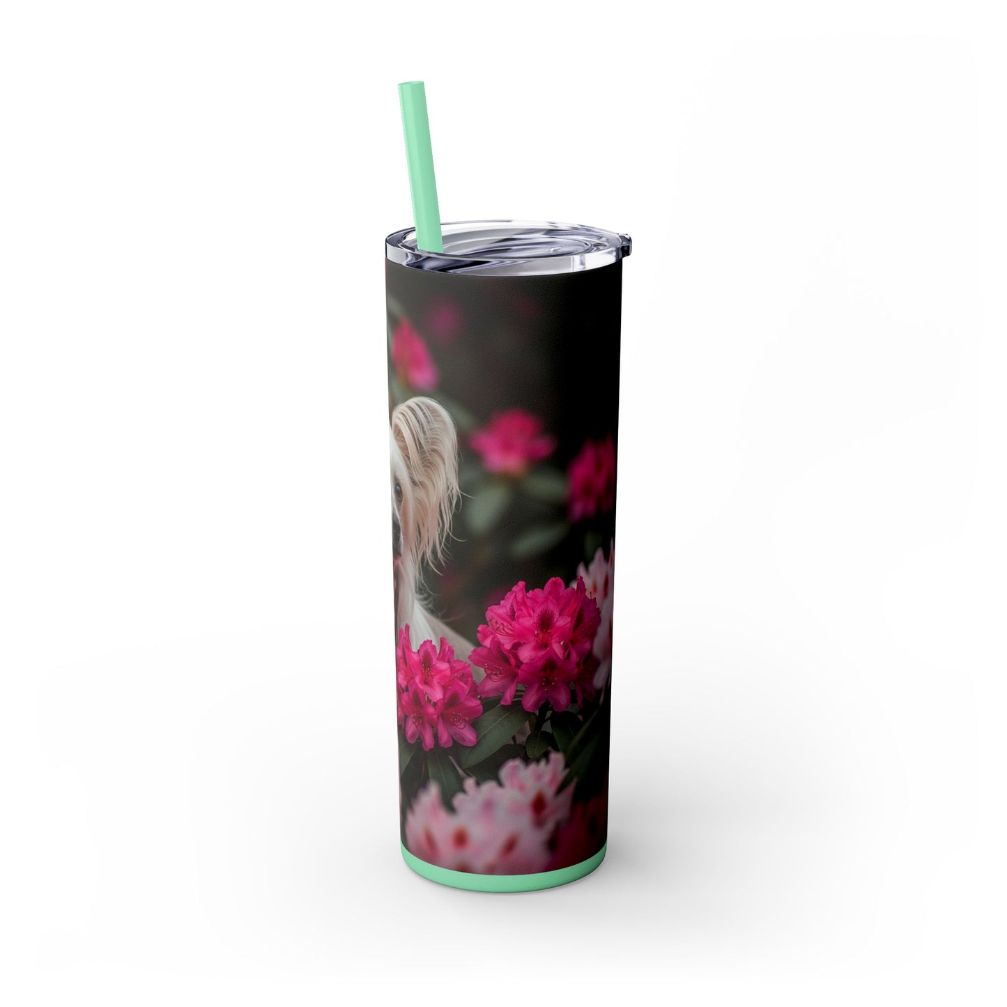 Skinny Tumbler with Straw – 20 oz Stainless Steel Cup