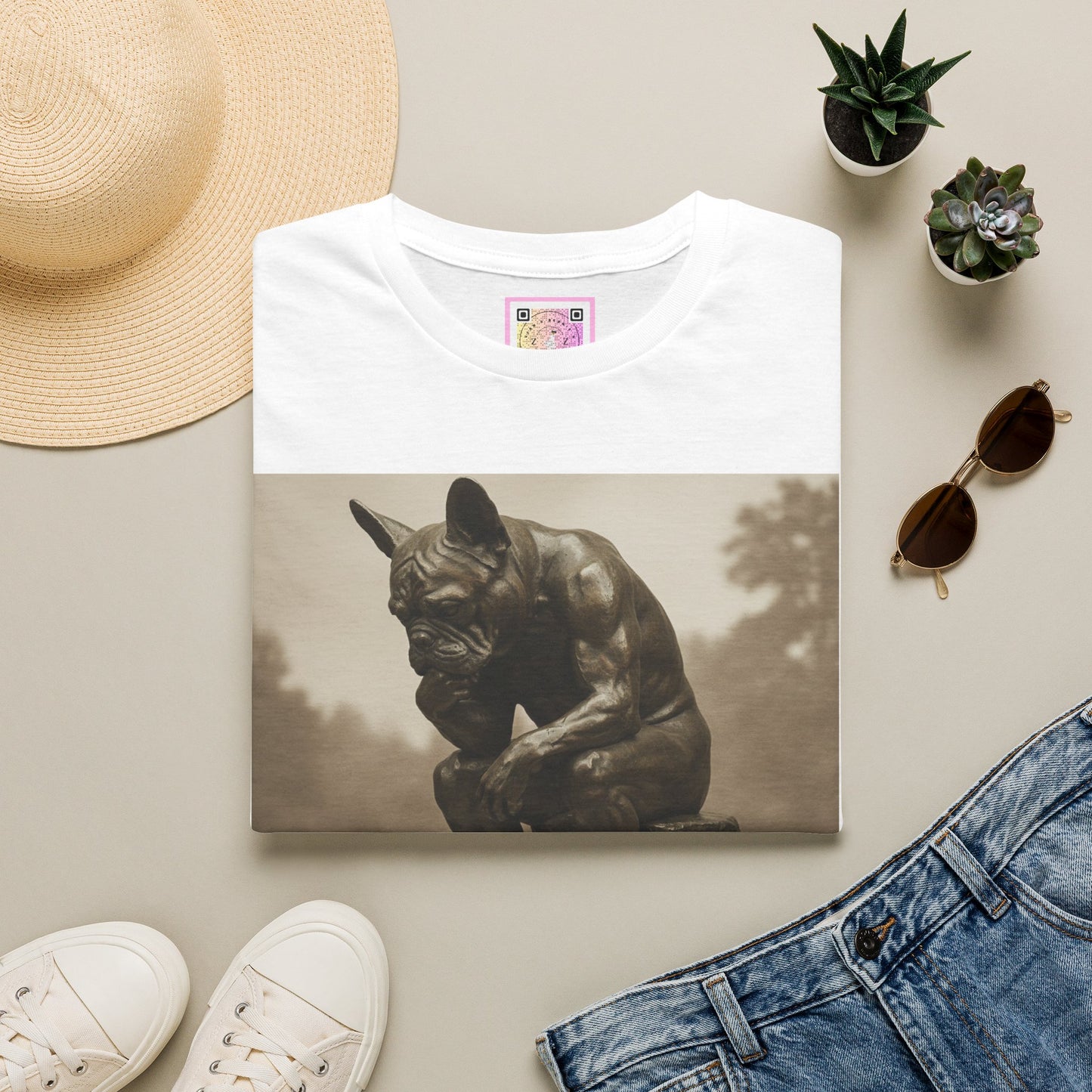 Canine Canvas Collection: Rodin Homage Tee Shirt
