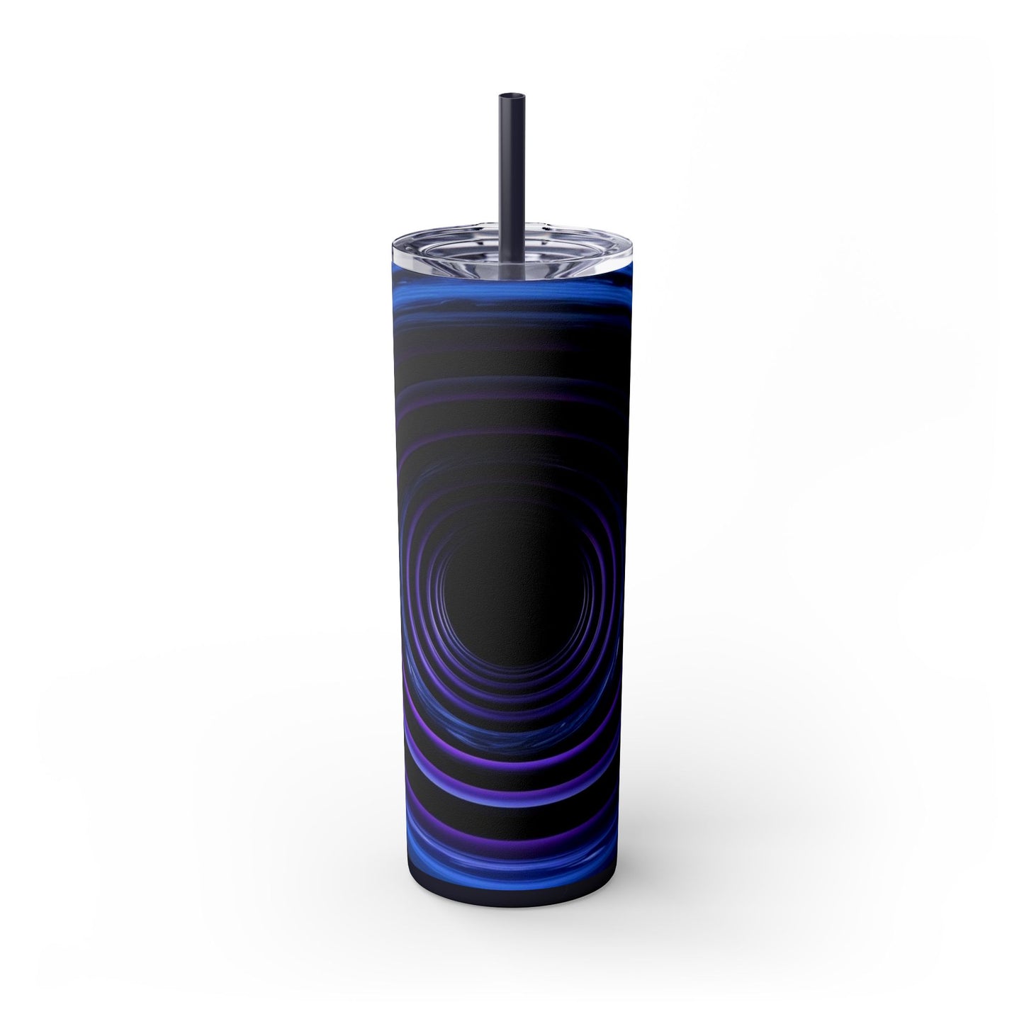 Optical Illusion Skinny Tumbler with Straw, 20oz