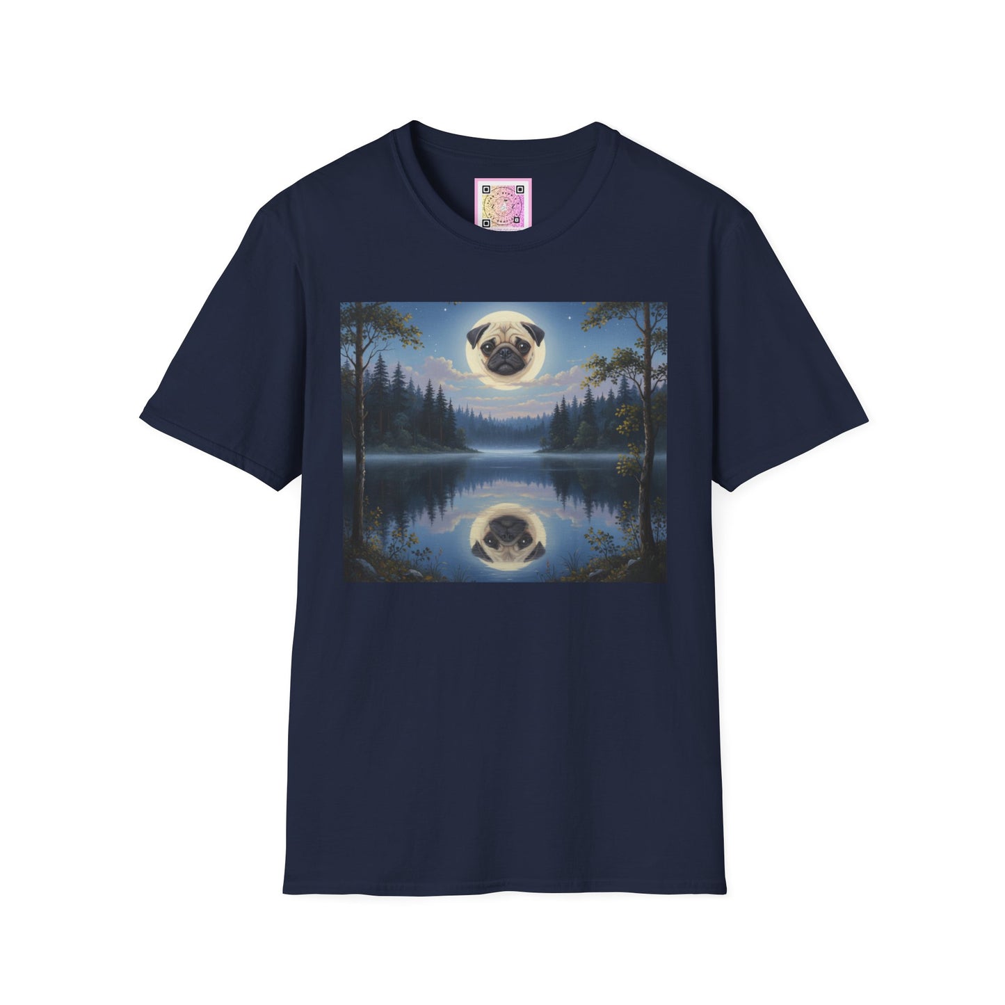 Canine Canvas Collection: Pug Moon Tee Shirt