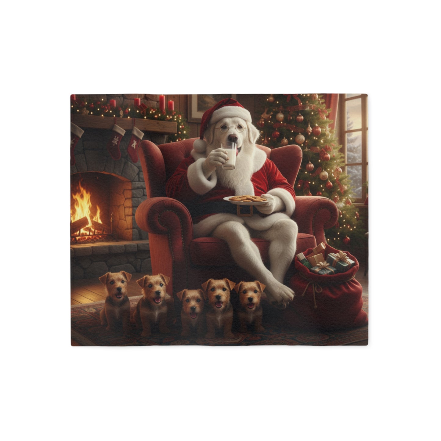 Milk and Cookies with Santa Blanket