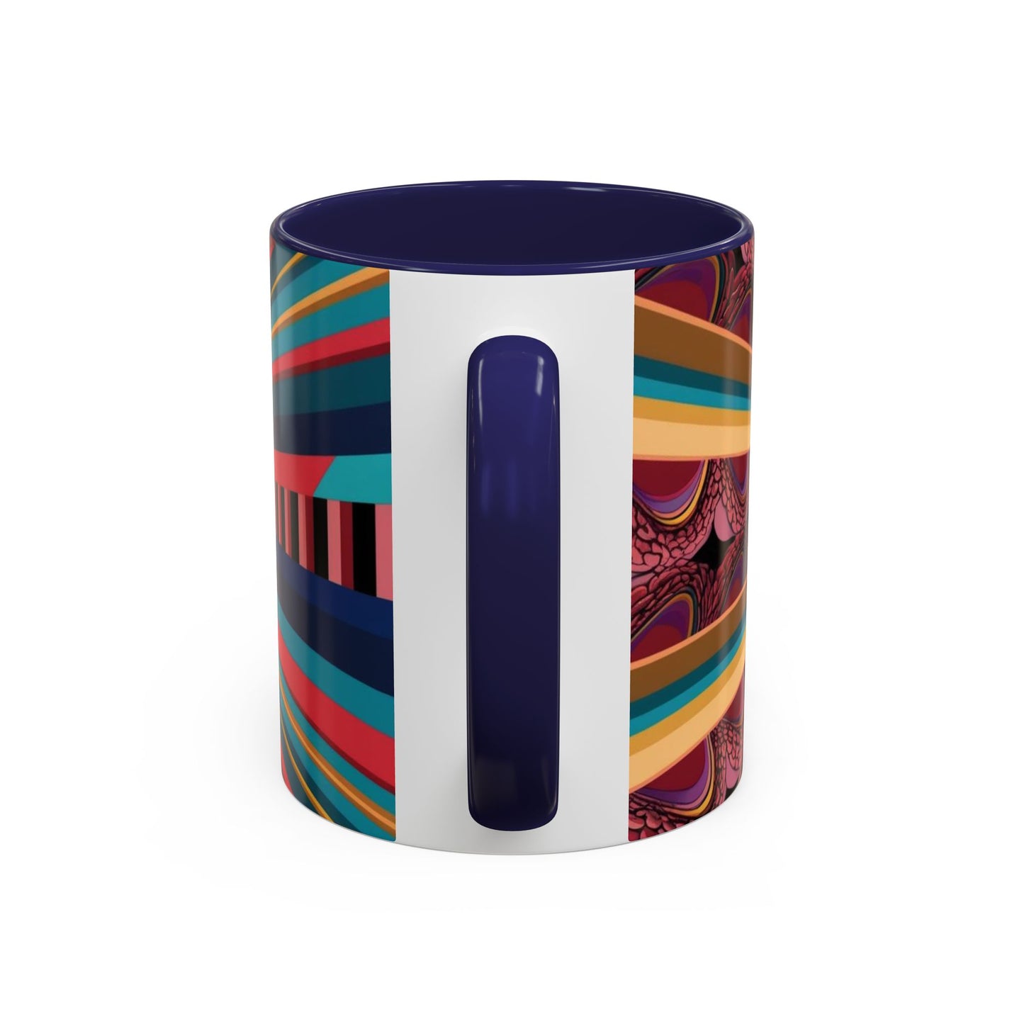 Optical Illusion Accent Mug – Ceramic Coffee Cup