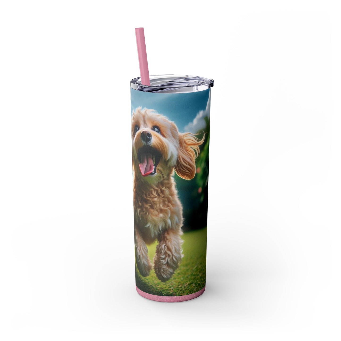 Skinny Tumbler with Straw – 20 oz Stainless Steel Cup