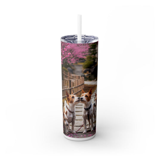 Japanese Terrier Tumbler with Straw, 20oz