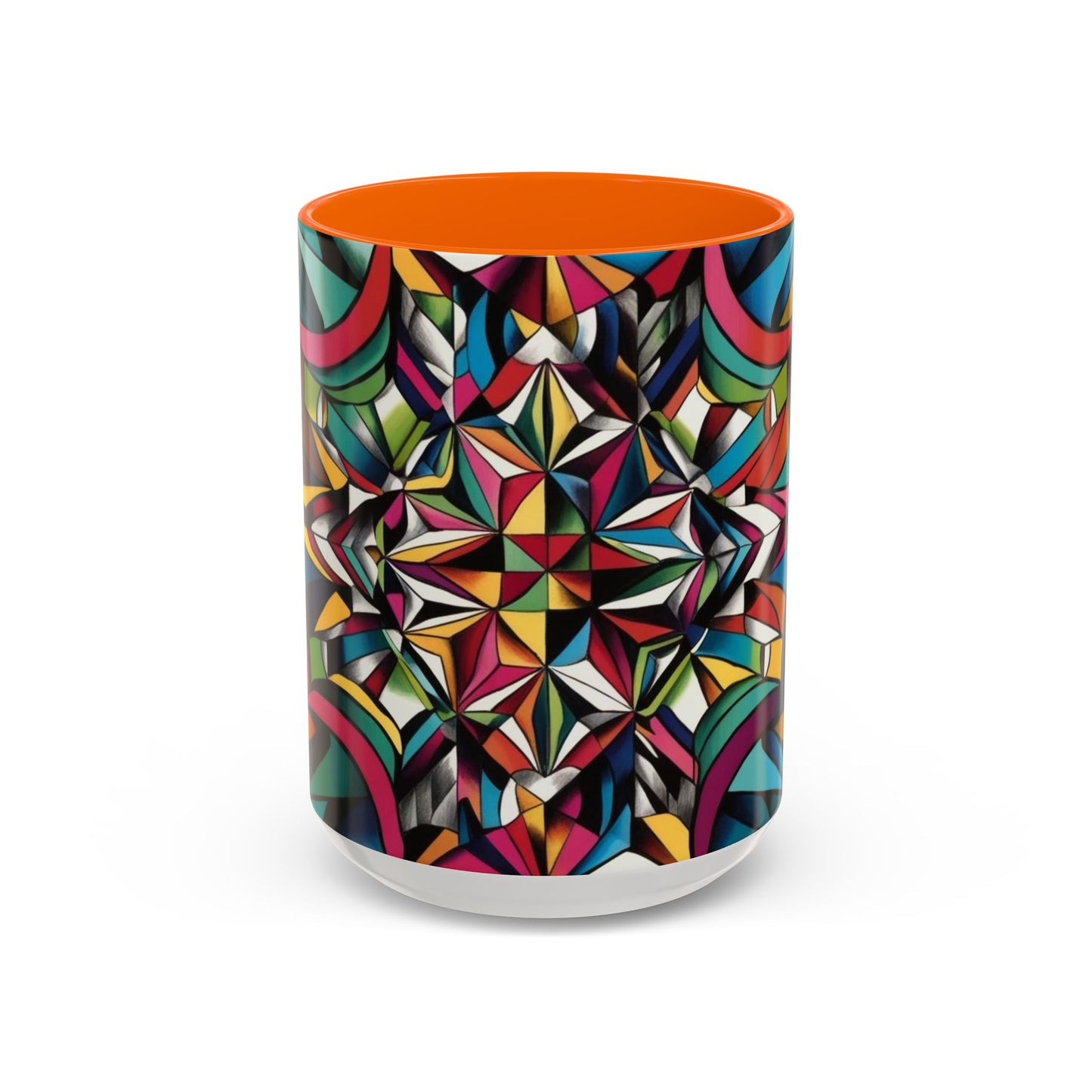 Optical Illusion Accent Mug – Ceramic Coffee Cup
