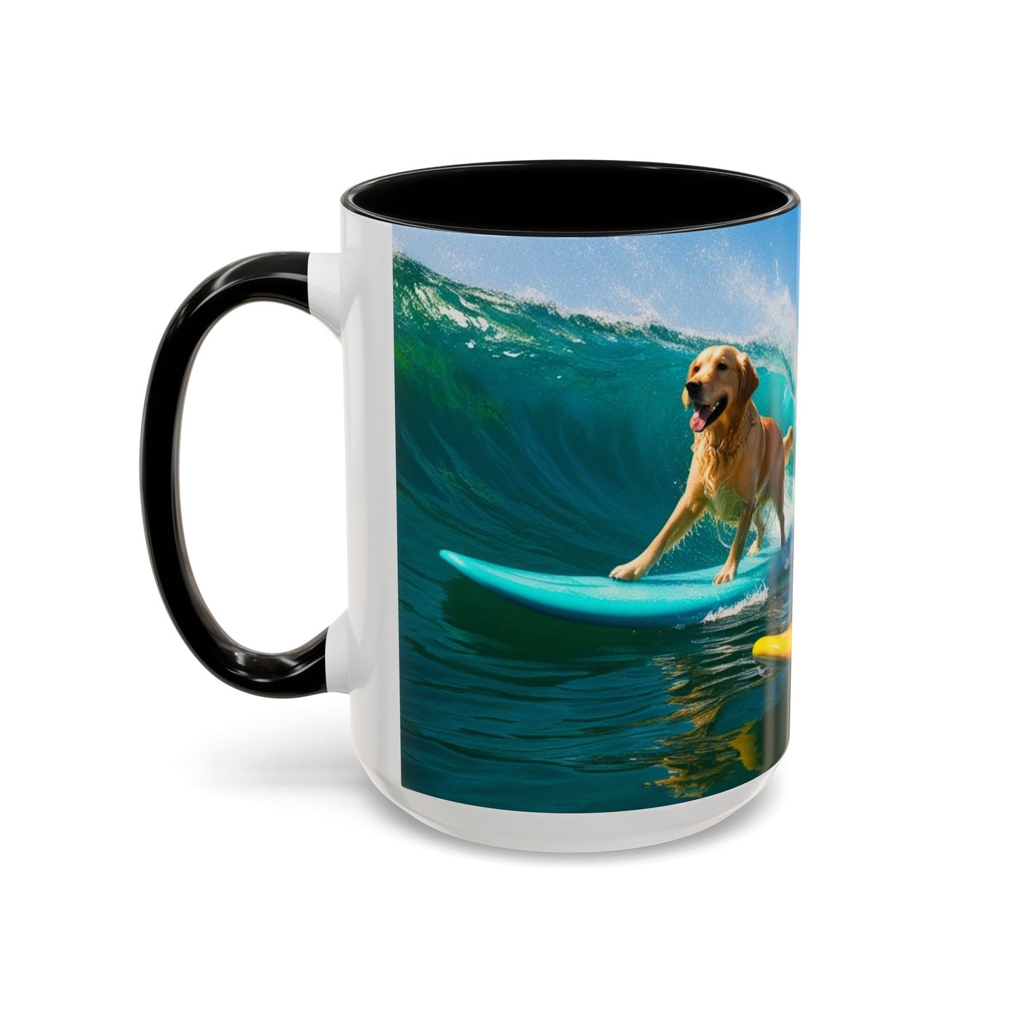 Mug à café Surf Dogs Accent - Cadeau idéal pour les amoureux des chiens