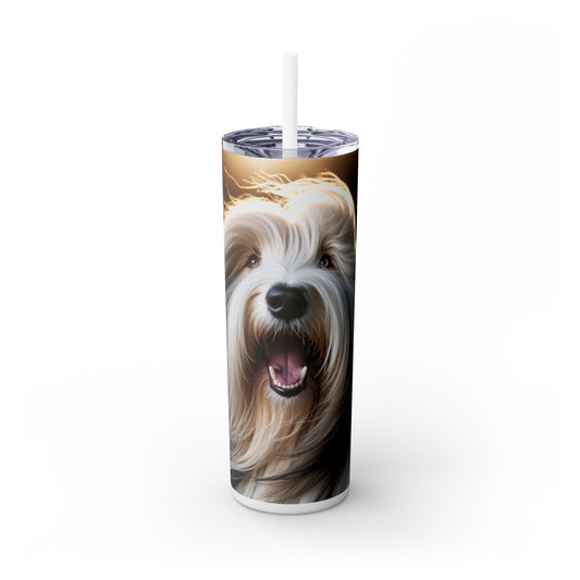 Bearded Collie Tumbler with Straw, 20oz