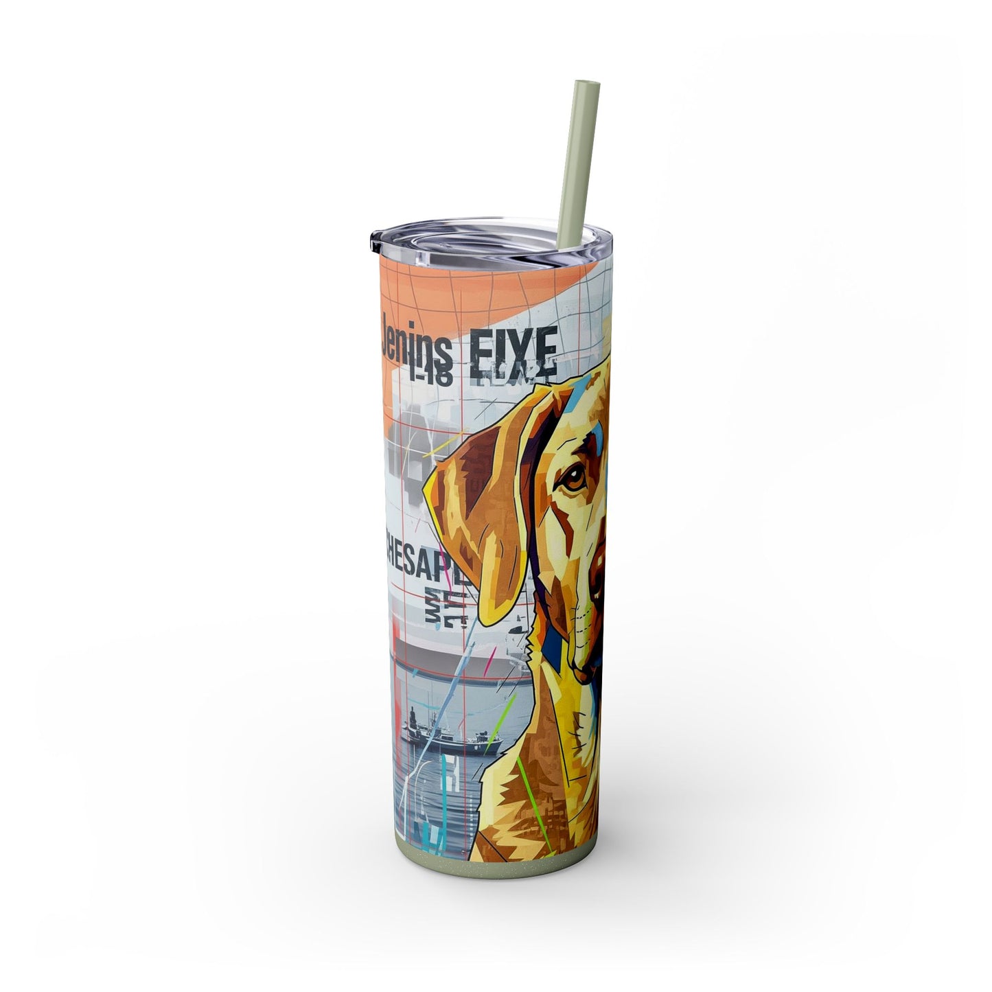 Skinny Tumbler with Straw – 20 oz Stainless Steel Cup