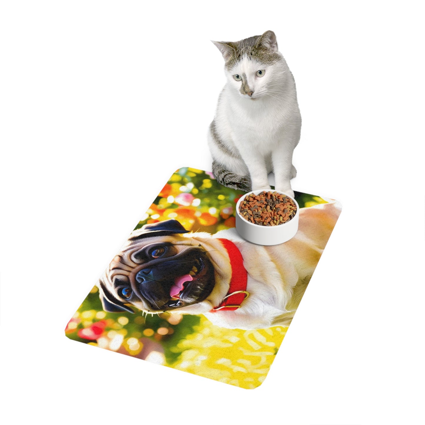 Pet Food Mat (12x18) - Pug