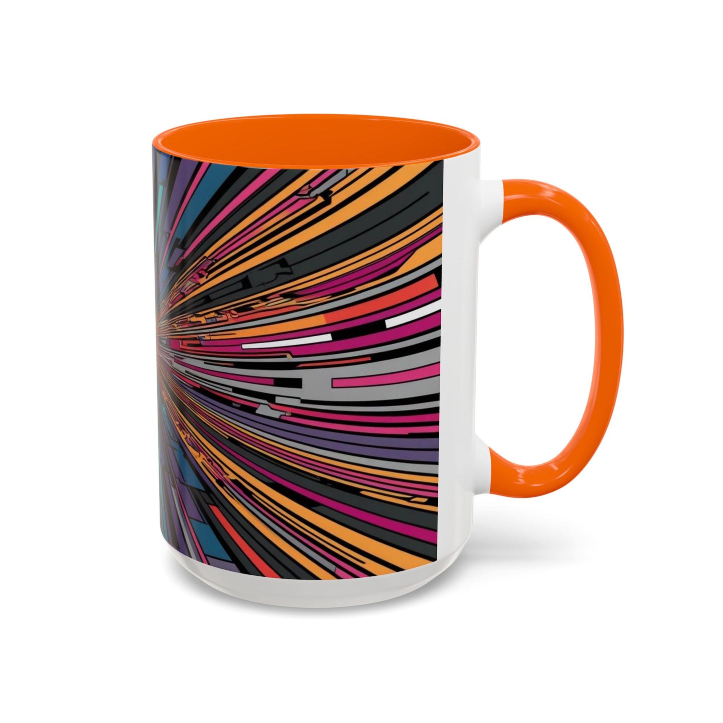 Optical Illusion Accent Mug – Ceramic Coffee Cup