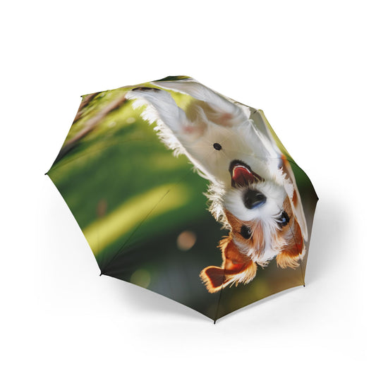 Parson Russell Terrier Semi-Automatic Foldable Umbrella