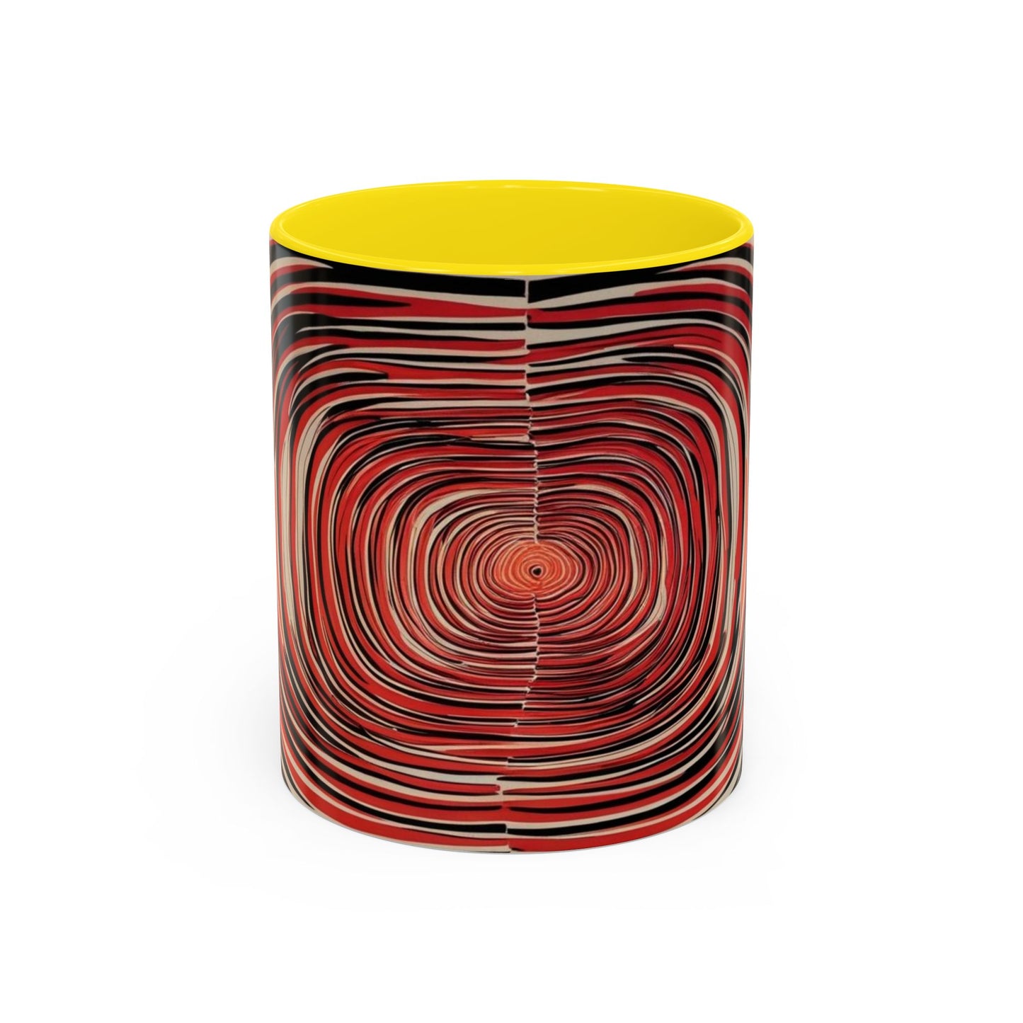 Optical Illusion Accent Mug – Ceramic Coffee Cup