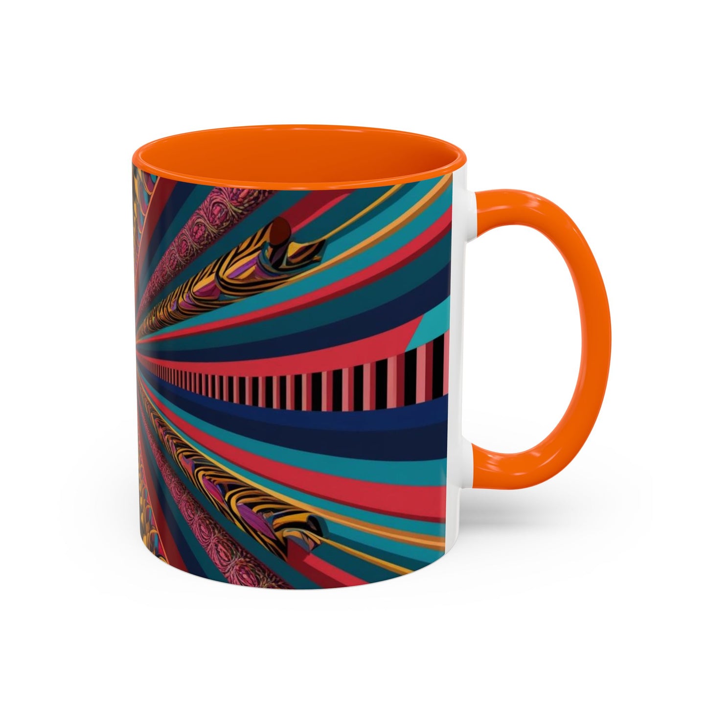 Optical Illusion Accent Mug – Ceramic Coffee Cup