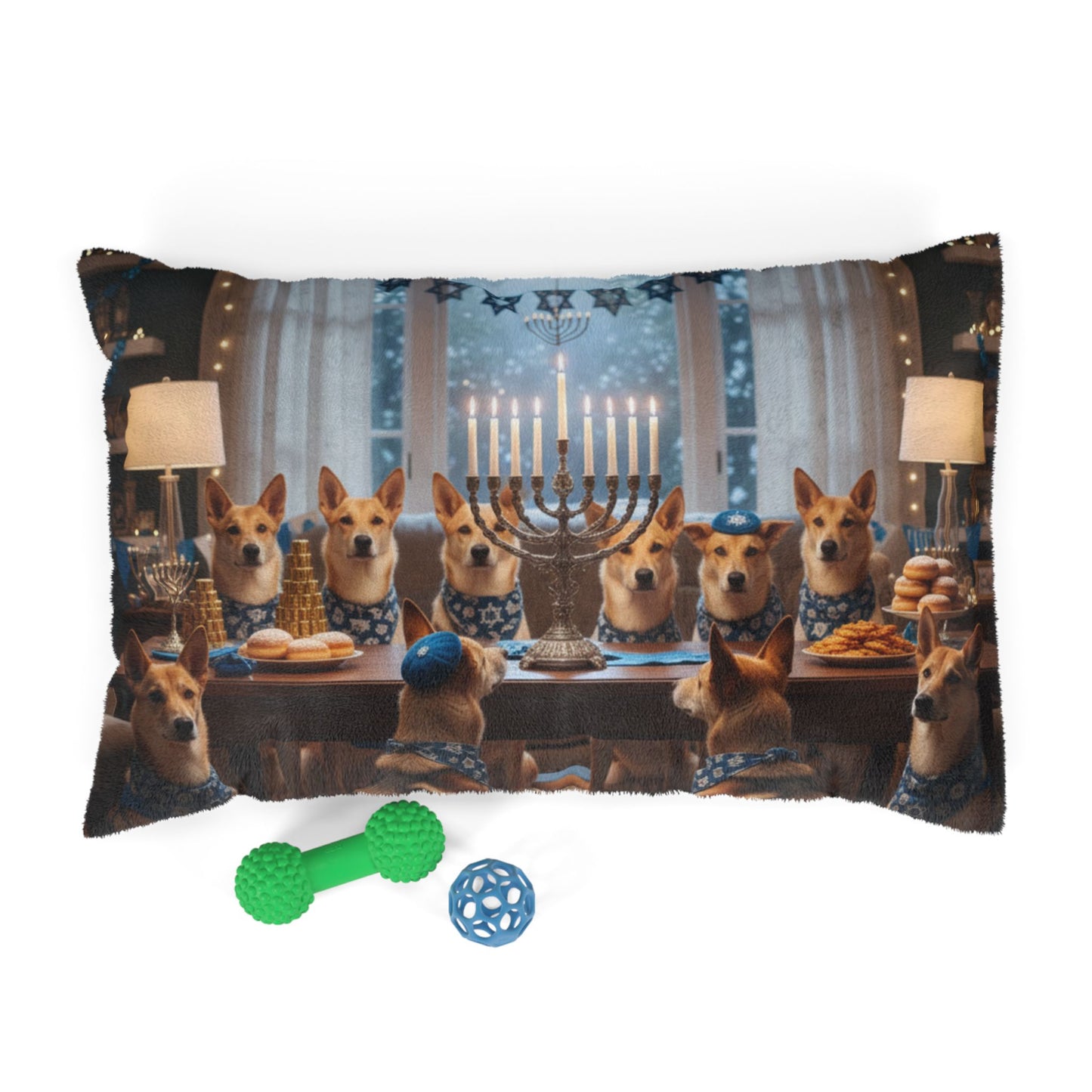 Hanukkah Canann Dog Pet Bed