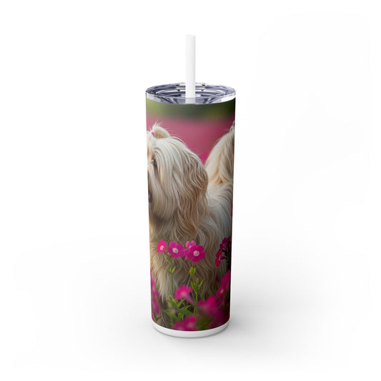 Tibetan Terrier Tumbler with Straw, 20oz