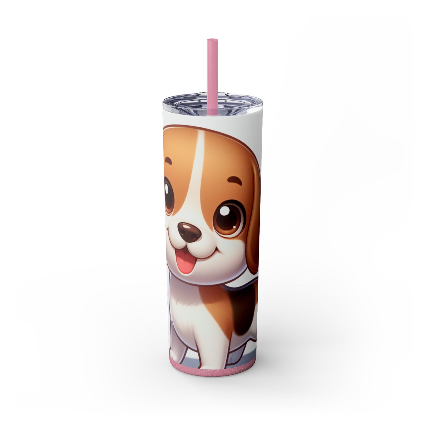 Beagle Skinny Tumbler with Straw, 20oz