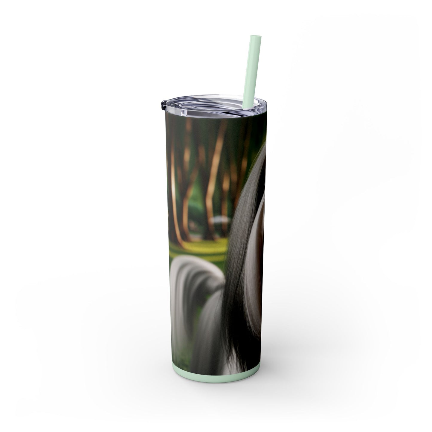 Tibetan Terrier Skinny Tumbler with Straw, 20oz