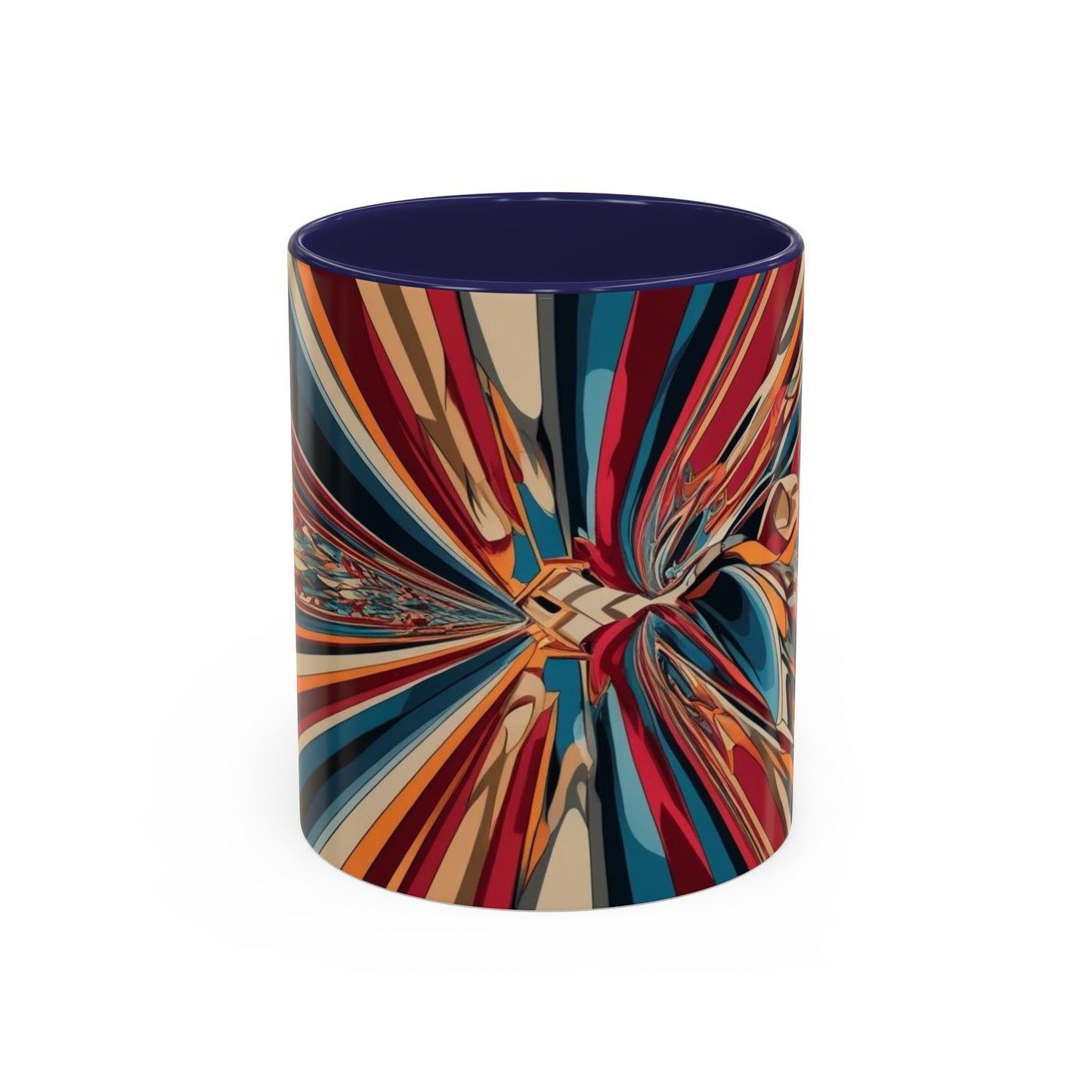 Optical Illusion Accent Mug – Ceramic Coffee Cup
