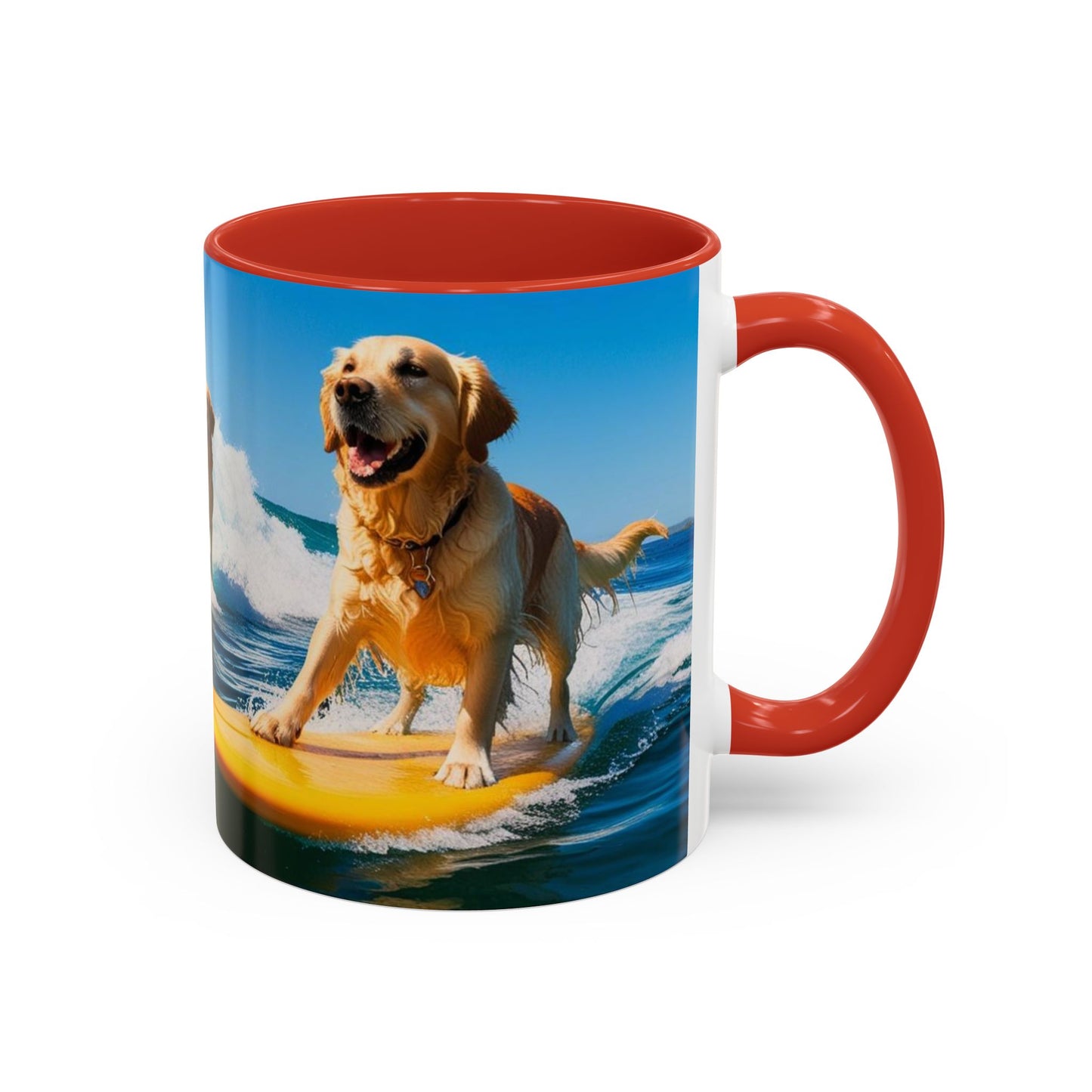 Mug à café Surf Dogs Accent - Cadeau idéal pour les amoureux des chiens