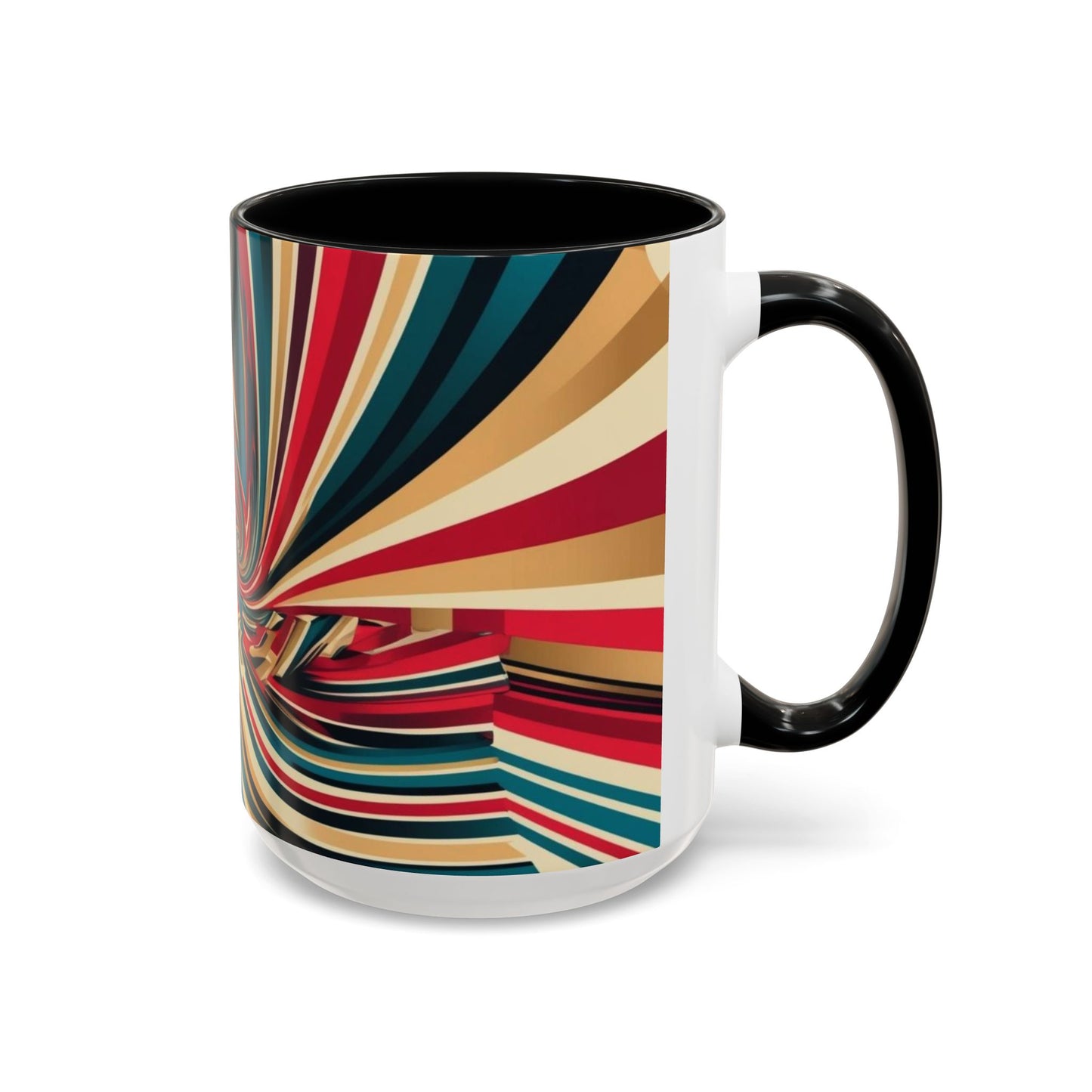 Optical Illusion Accent Mug – Ceramic Coffee Cup