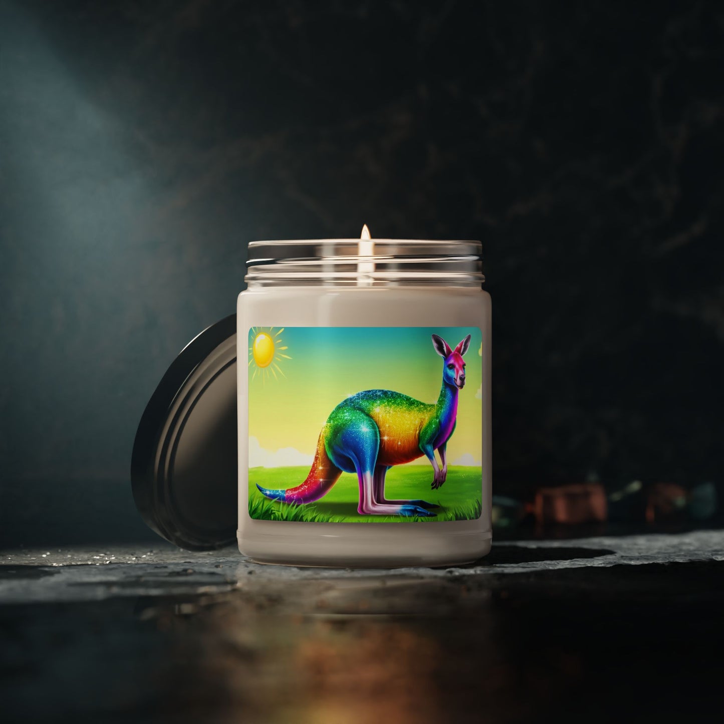 Rainbow Kangaroo- Scented Soy Candle, 9oz