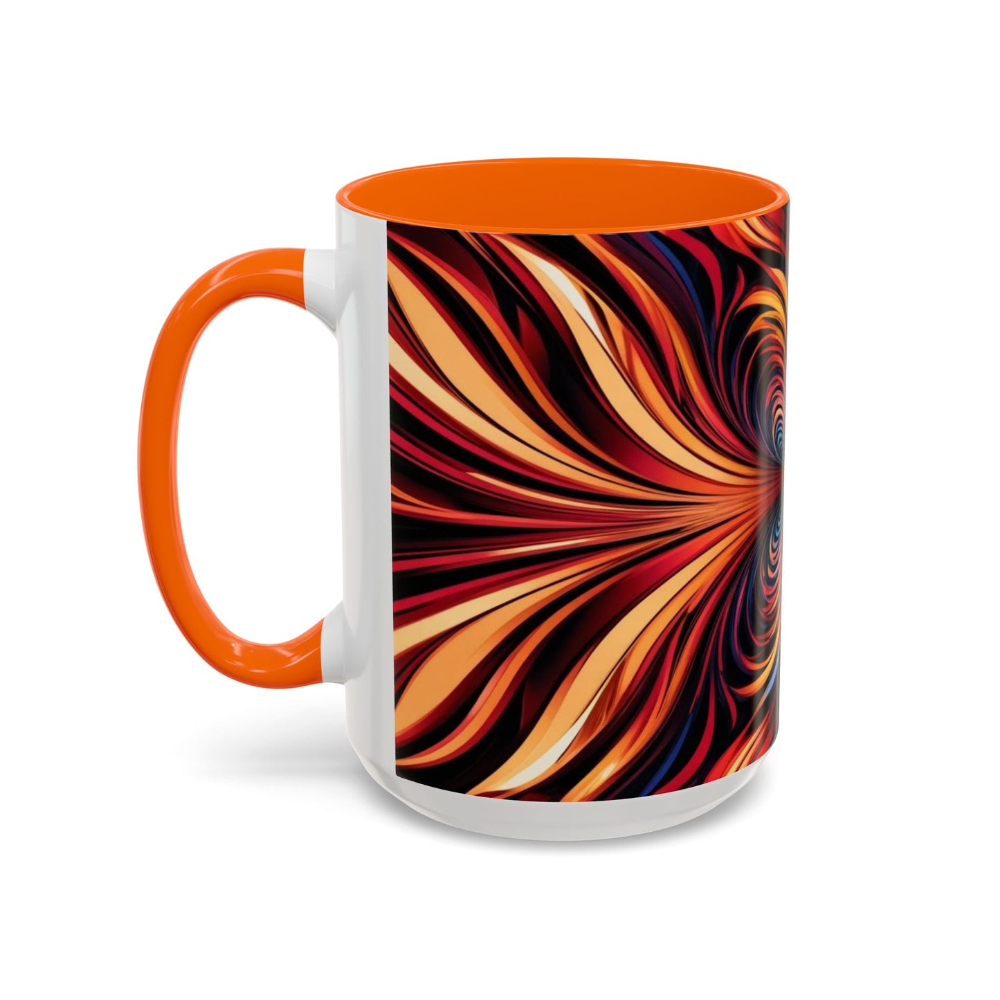 Optical Illusion Accent Mug – Ceramic Coffee Cup