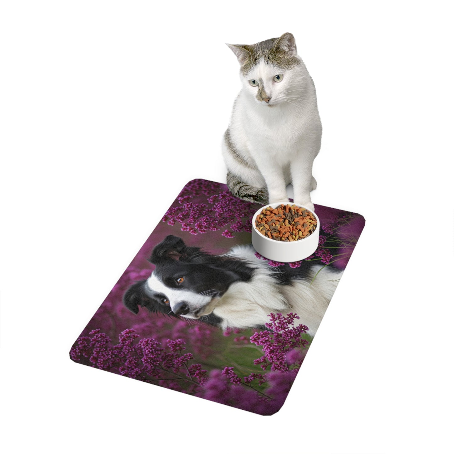 Pet Food Mat (12x18) - Border Collie