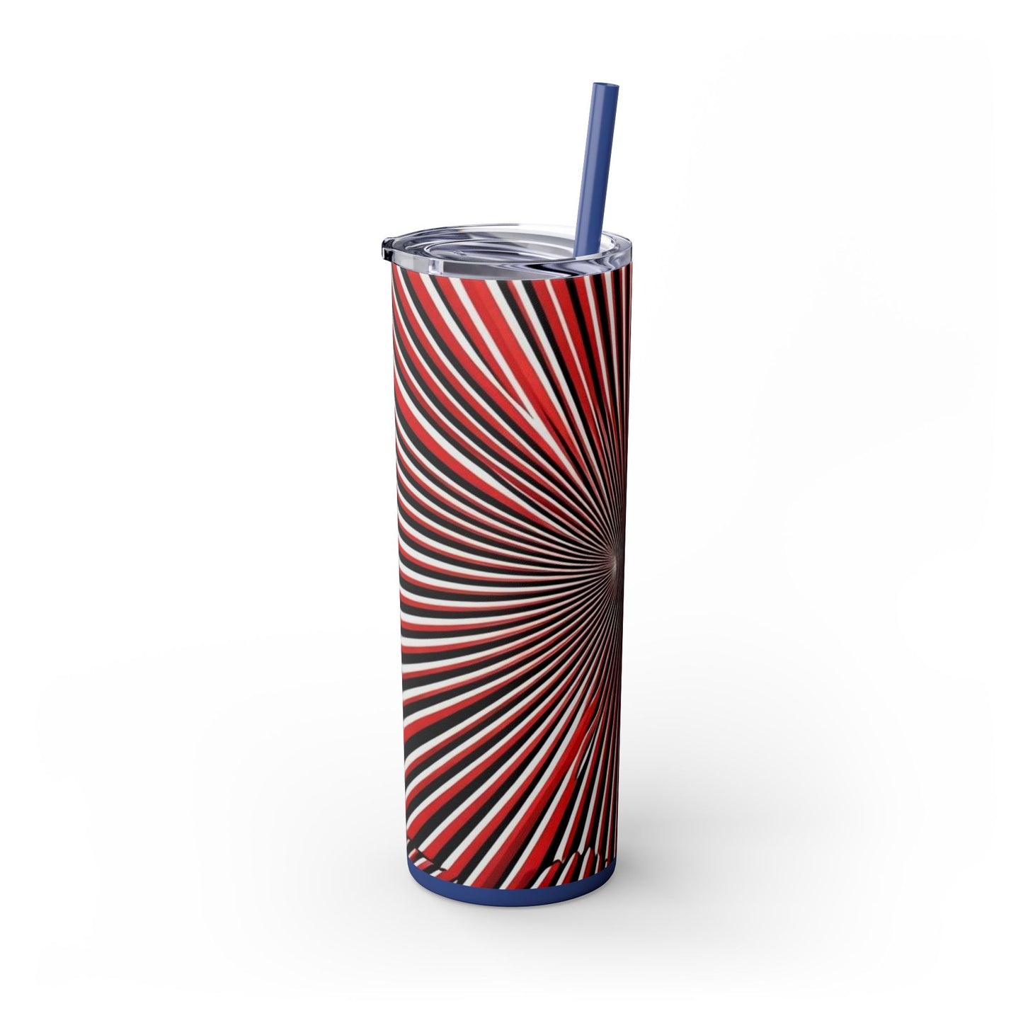 Optical Illusion Skinny Tumbler with Straw, 20oz