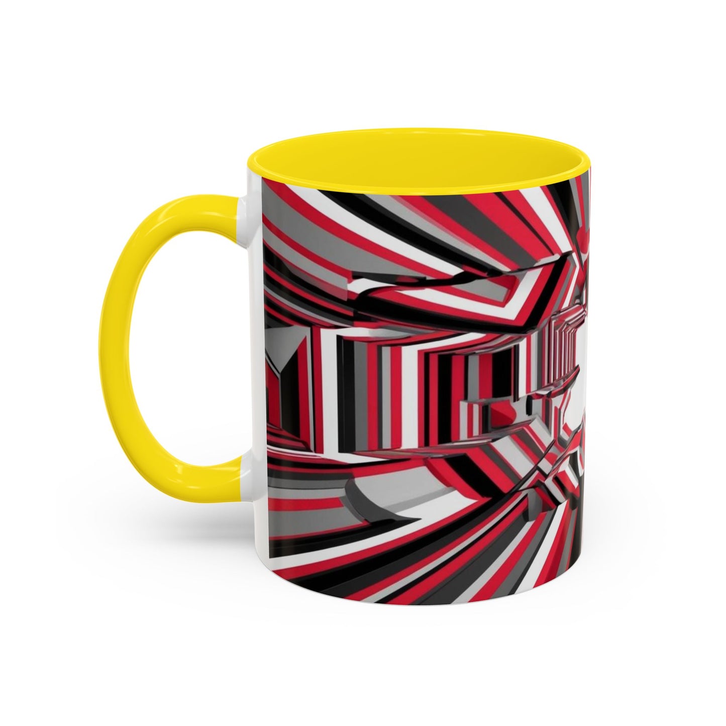 Optical Illusion Accent Mug – Ceramic Coffee Cup