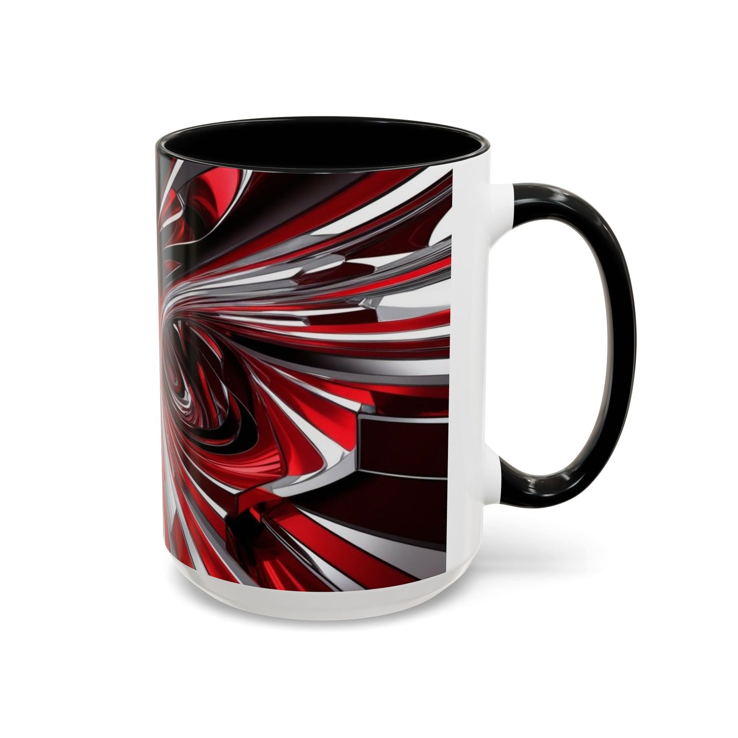 Optical Illusion Accent Mug – Ceramic Coffee Cup