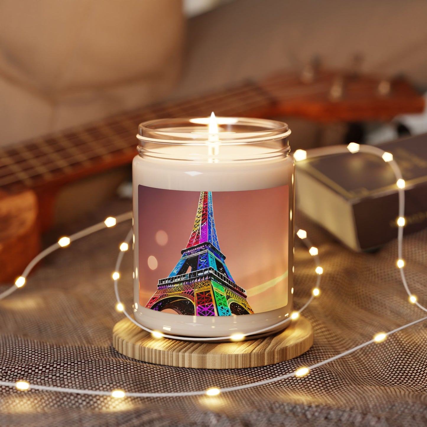 Rainbow Eiffel Tower La Tour Eiffel- Scented Soy Candle, 9oz