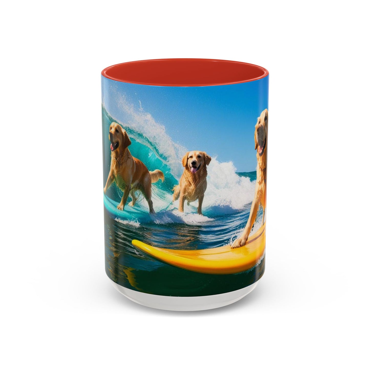 Mug à café Surf Dogs Accent - Cadeau idéal pour les amoureux des chiens