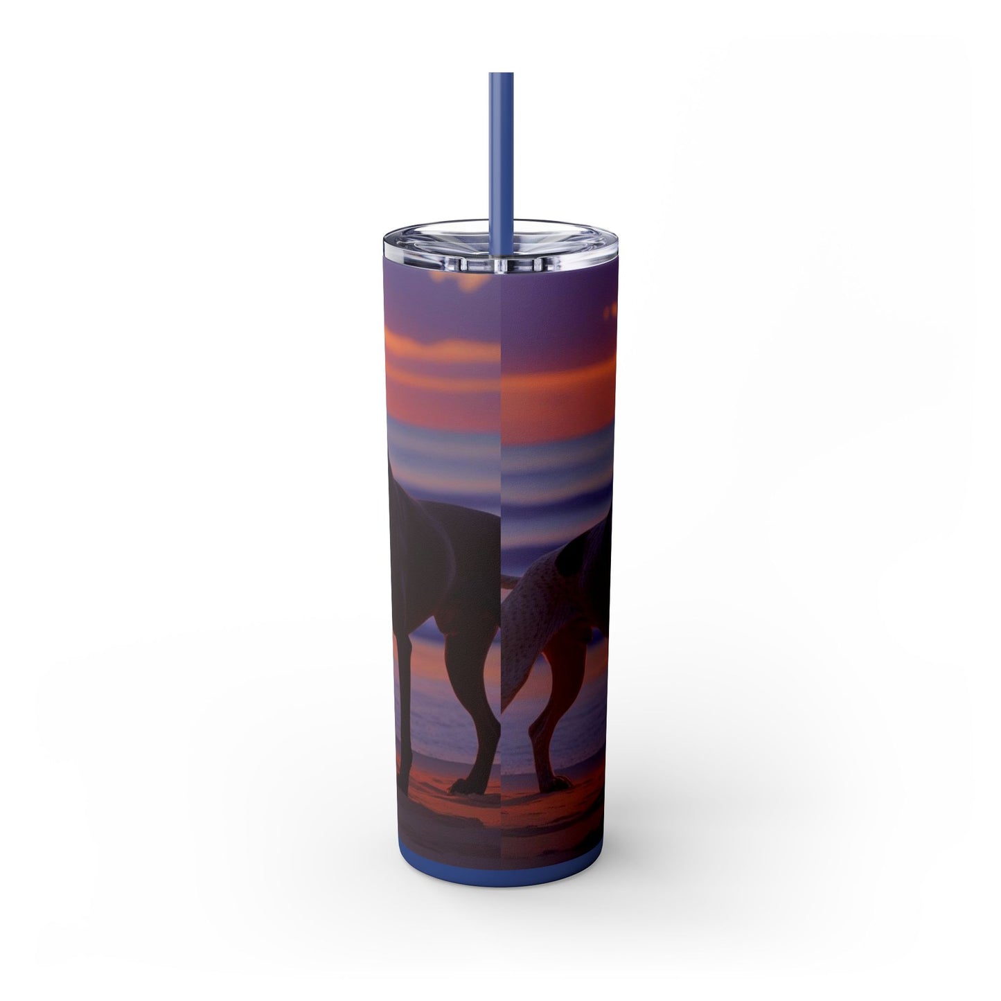 German Shorthaired Pointer Love Skinny Tumbler with Straw, 20oz
