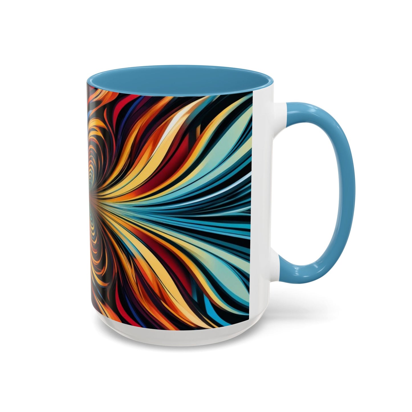 Optical Illusion Accent Mug – Ceramic Coffee Cup