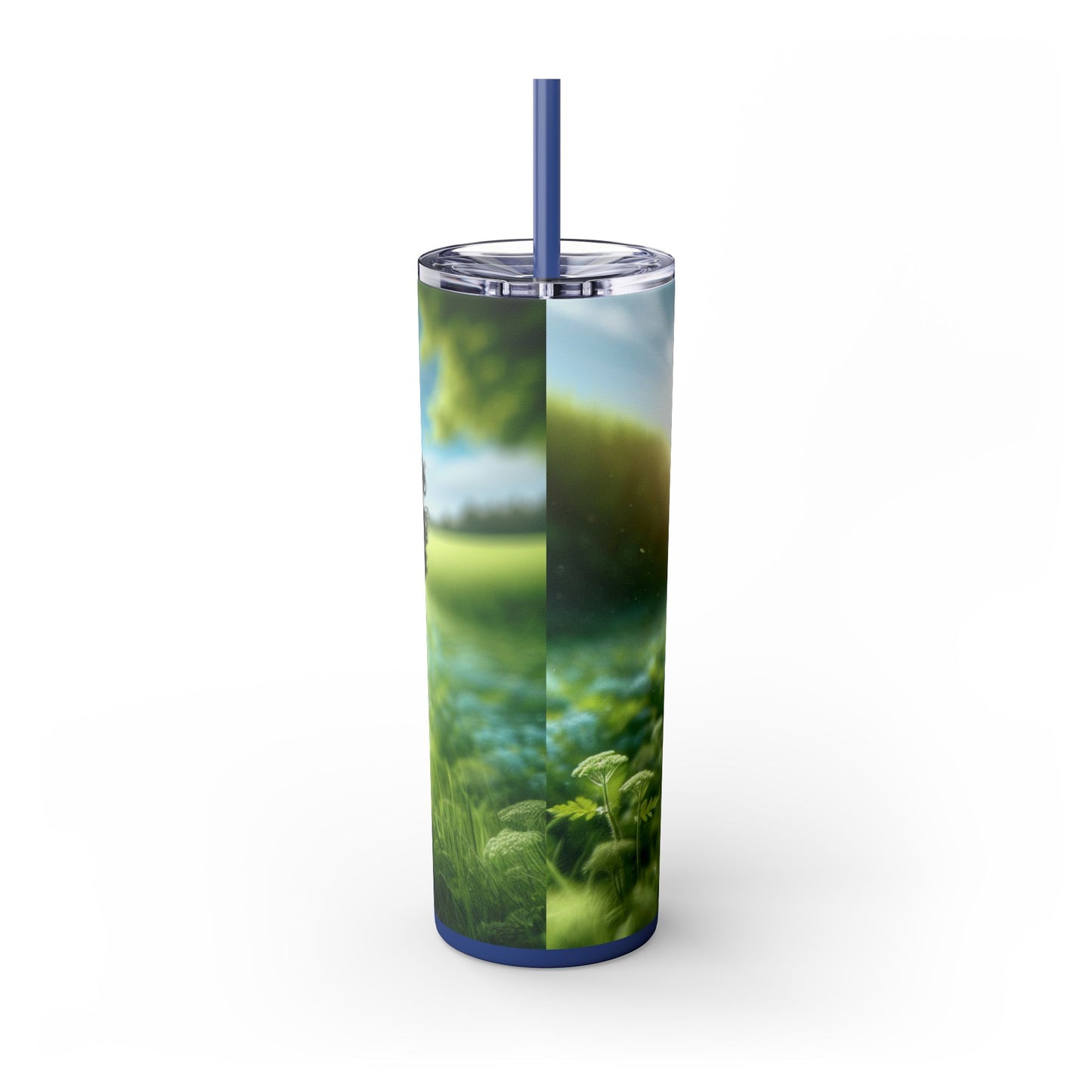 Portuguese Water Dog Skinny Tumbler with Straw, 20oz