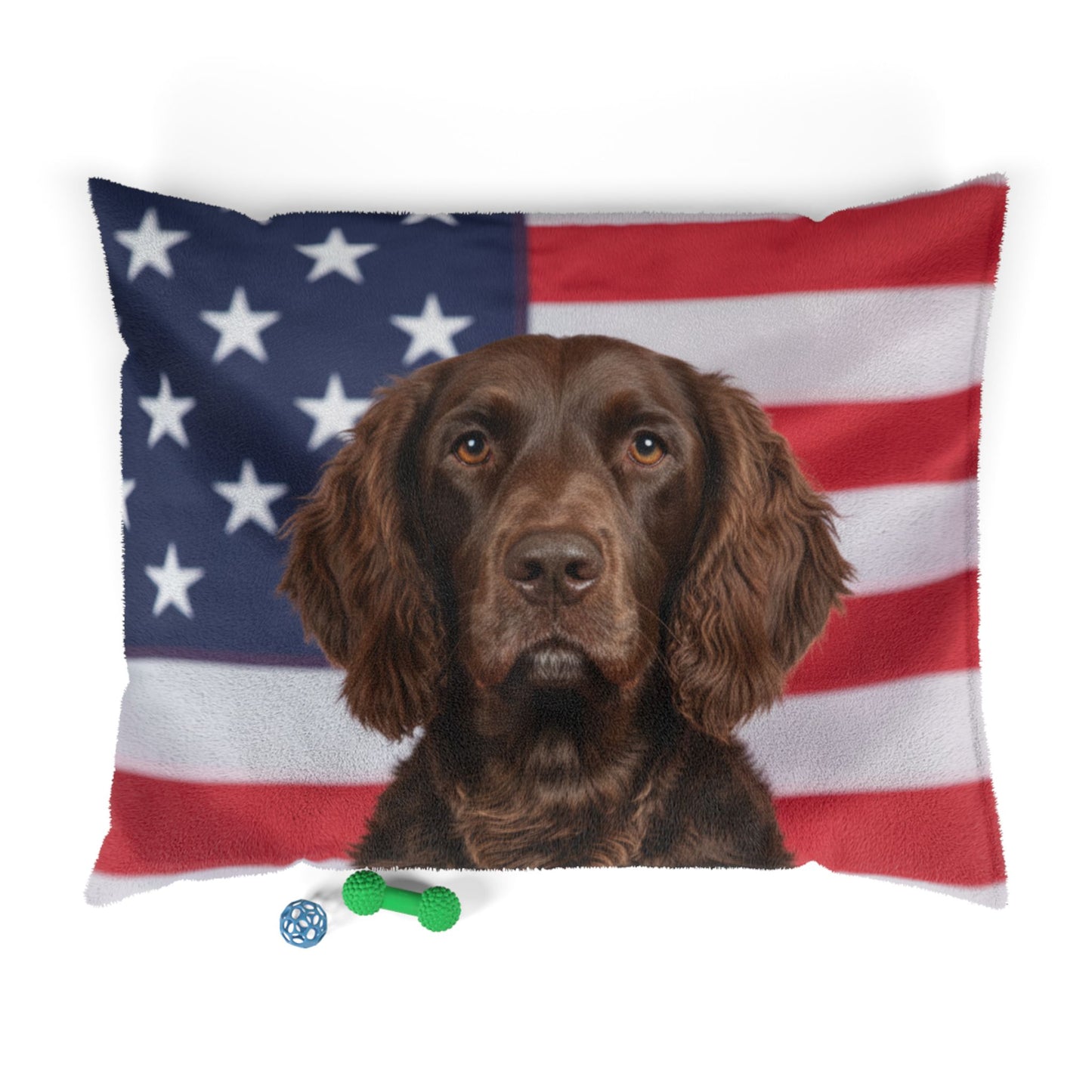 American Water Spaniel Patriotic Pet Bed