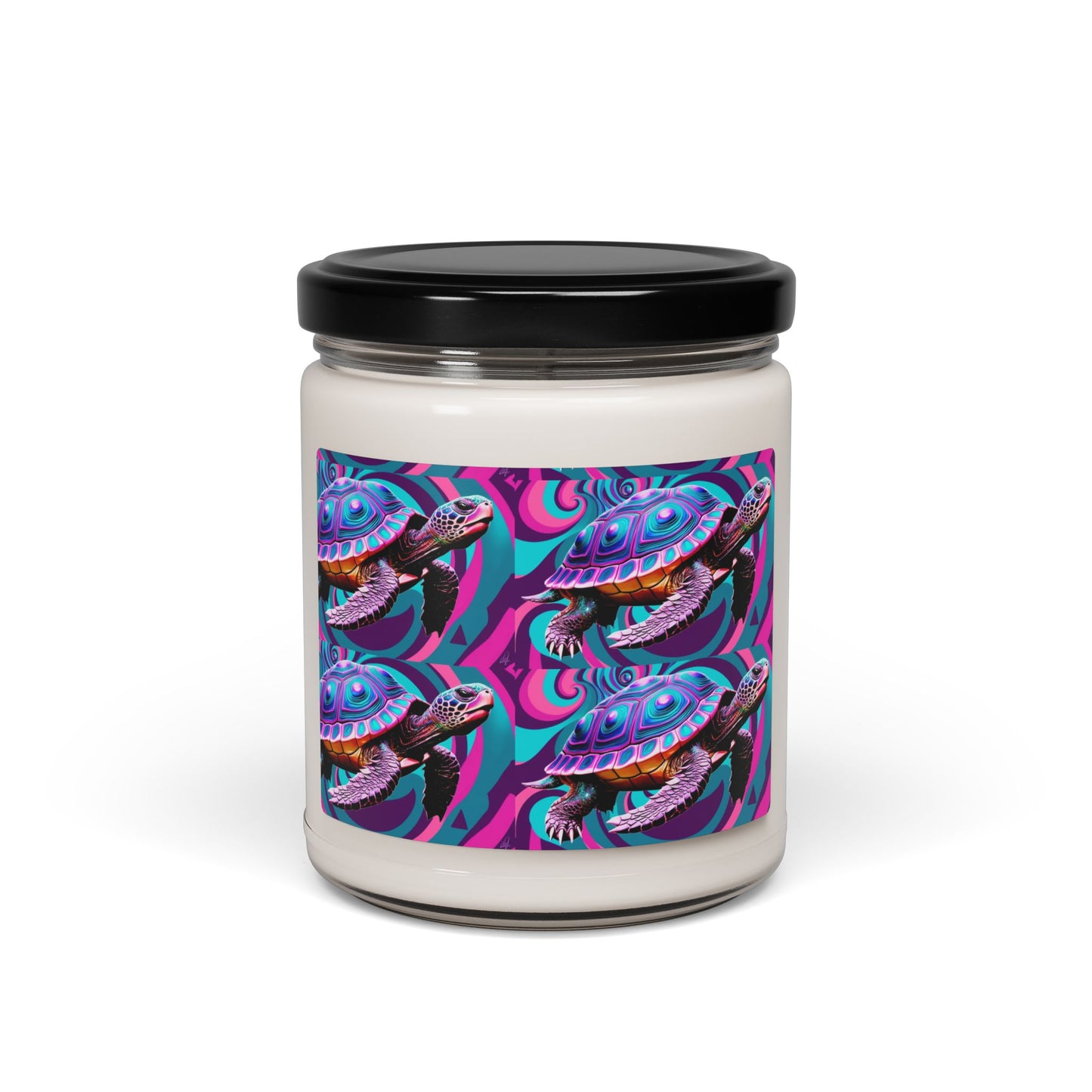 Glittery Psychedelic Turtle- Scented Soy Candle, 9oz