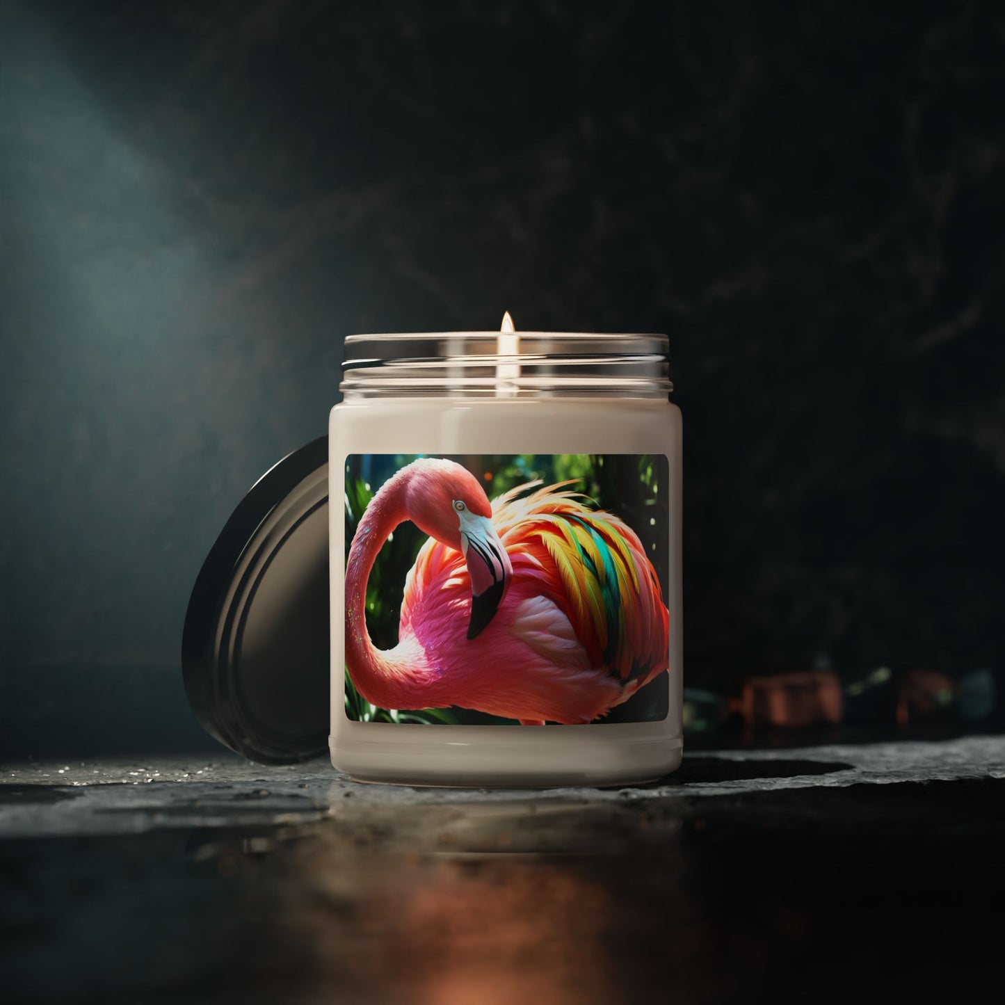 Rainbow Flamingo- Scented Soy Candle, 9oz