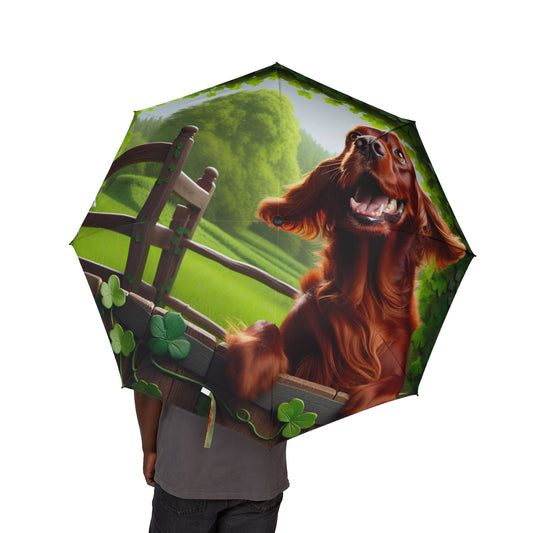 Irish Setter Semi-Automatic Foldable Umbrella