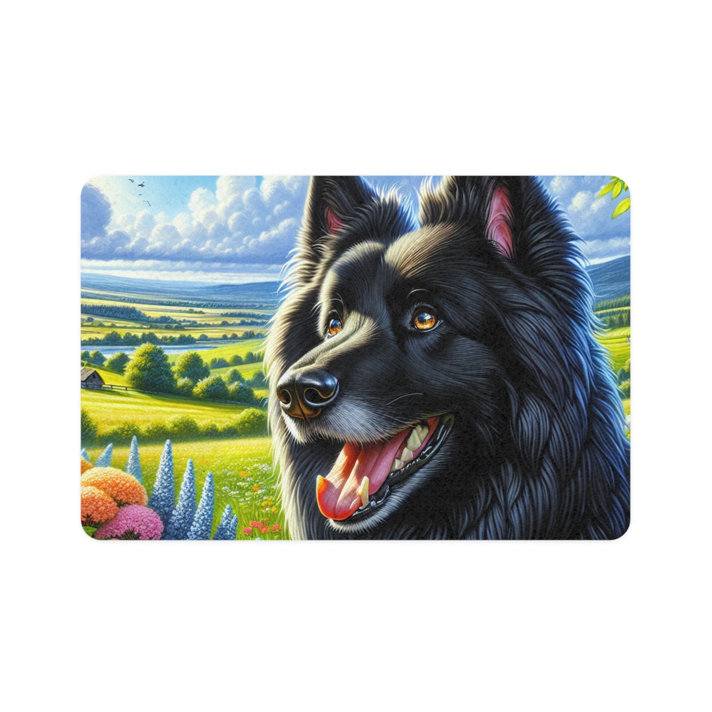 Tapete para comida de mascotas (12 x 18) - Pastor Croata