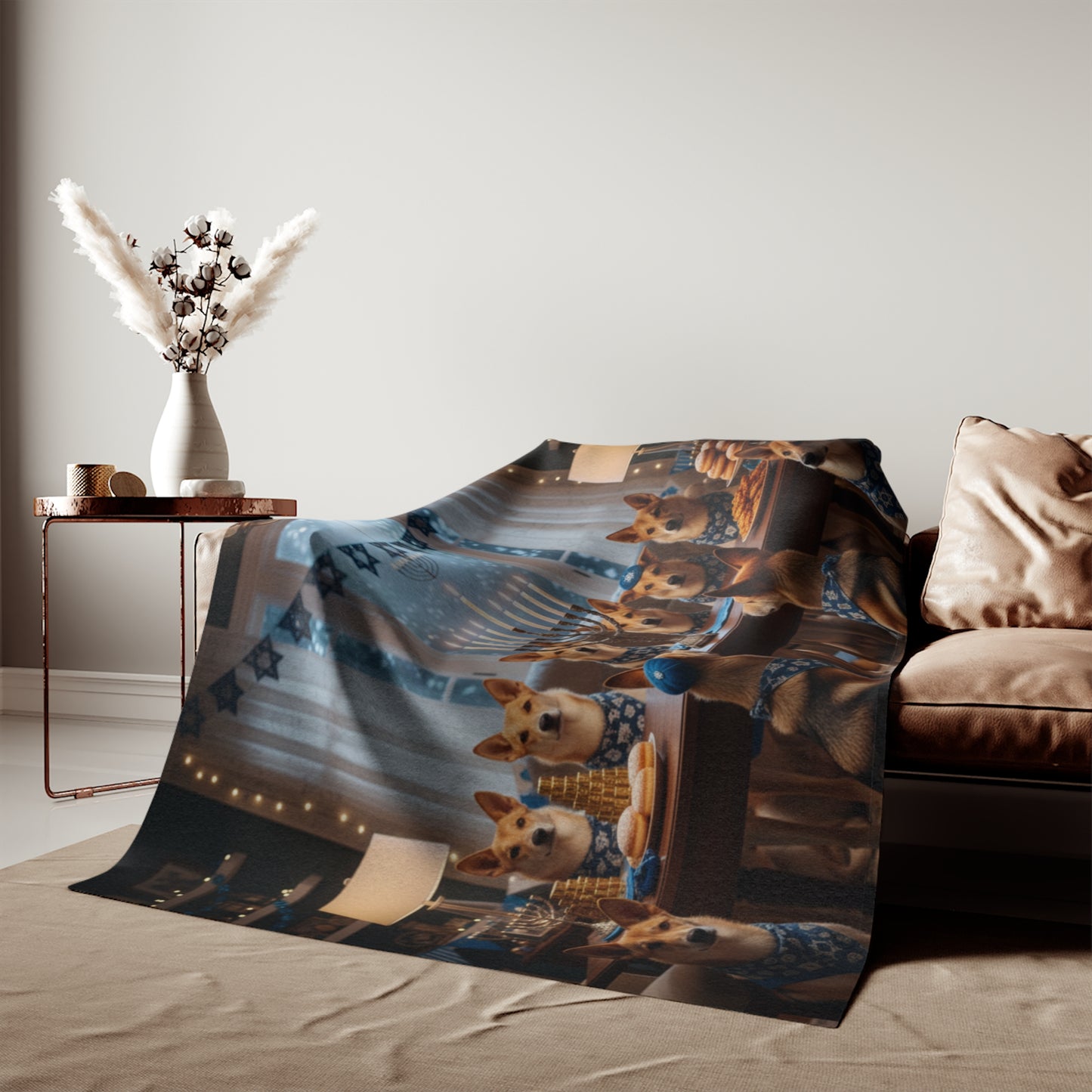 Hanukkah Canann Dog Blanket