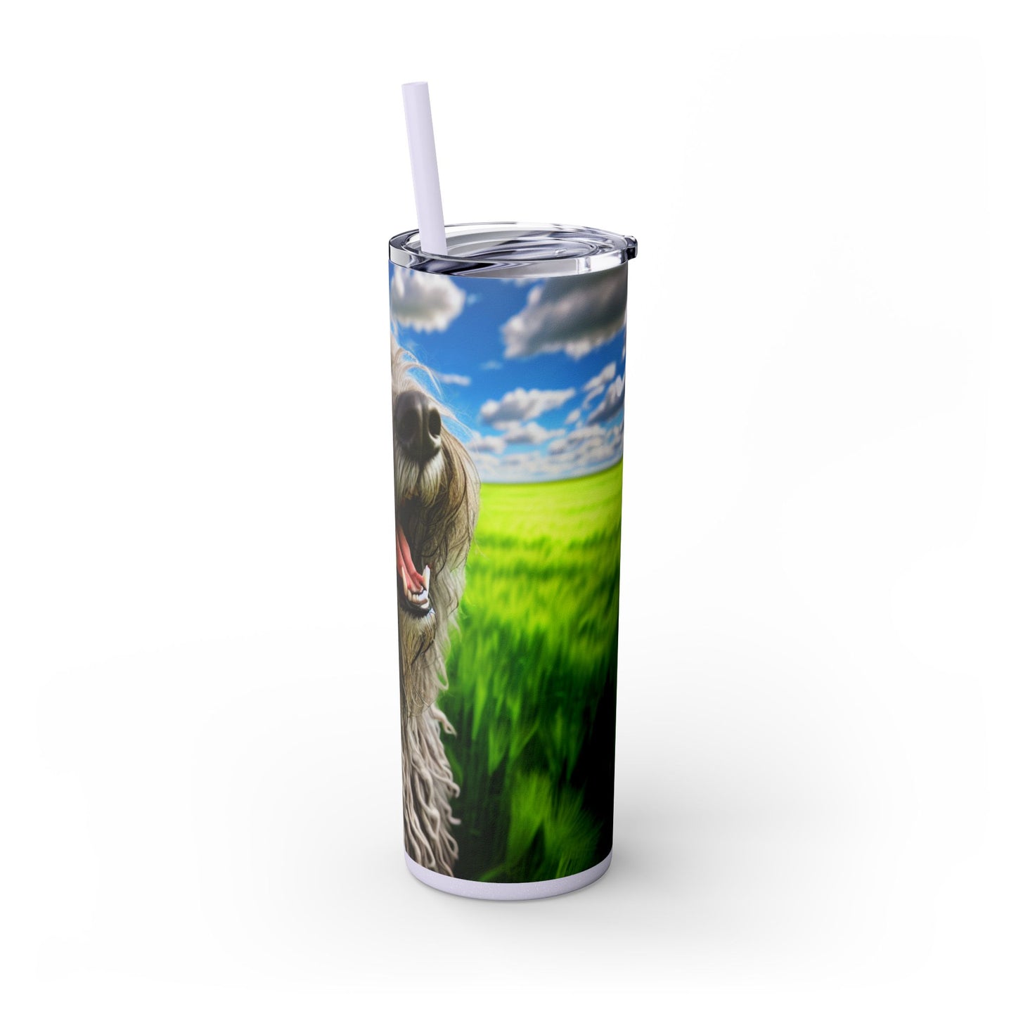 Bergamasco Shepherd Dog Tumbler with Straw, 20oz