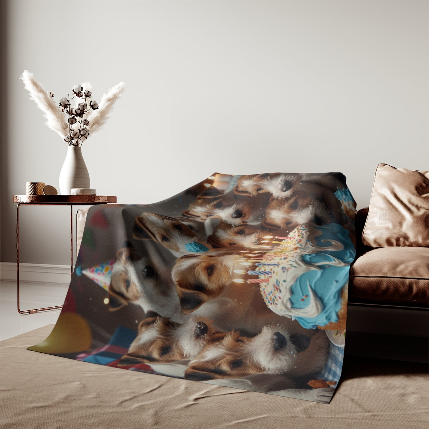 Birthday Puppy Party Blanket