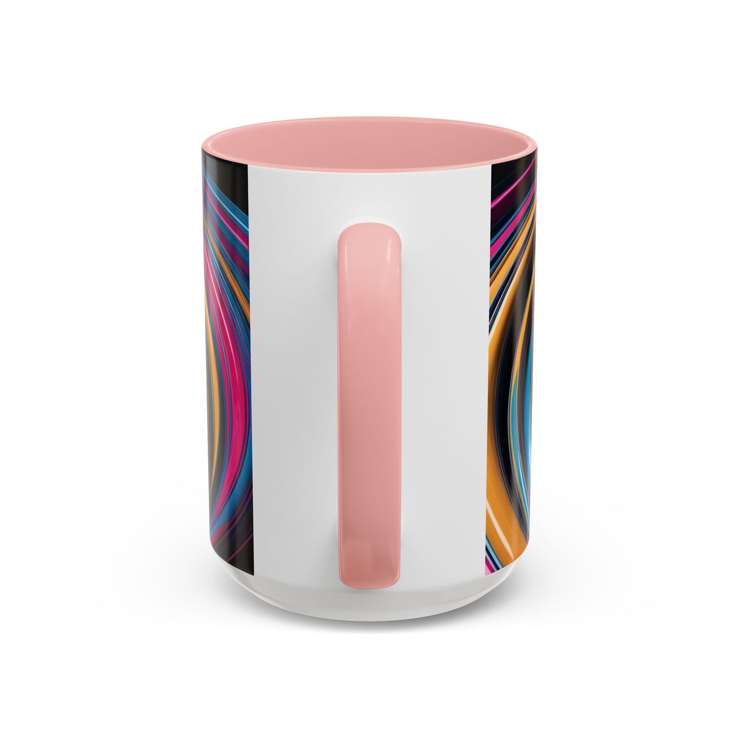 Optical Illusion Accent Mug – Ceramic Coffee Cup