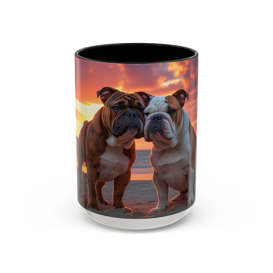 Bulldog Love Accent Coffee Mug - Perfect Gift for Dog Lovers