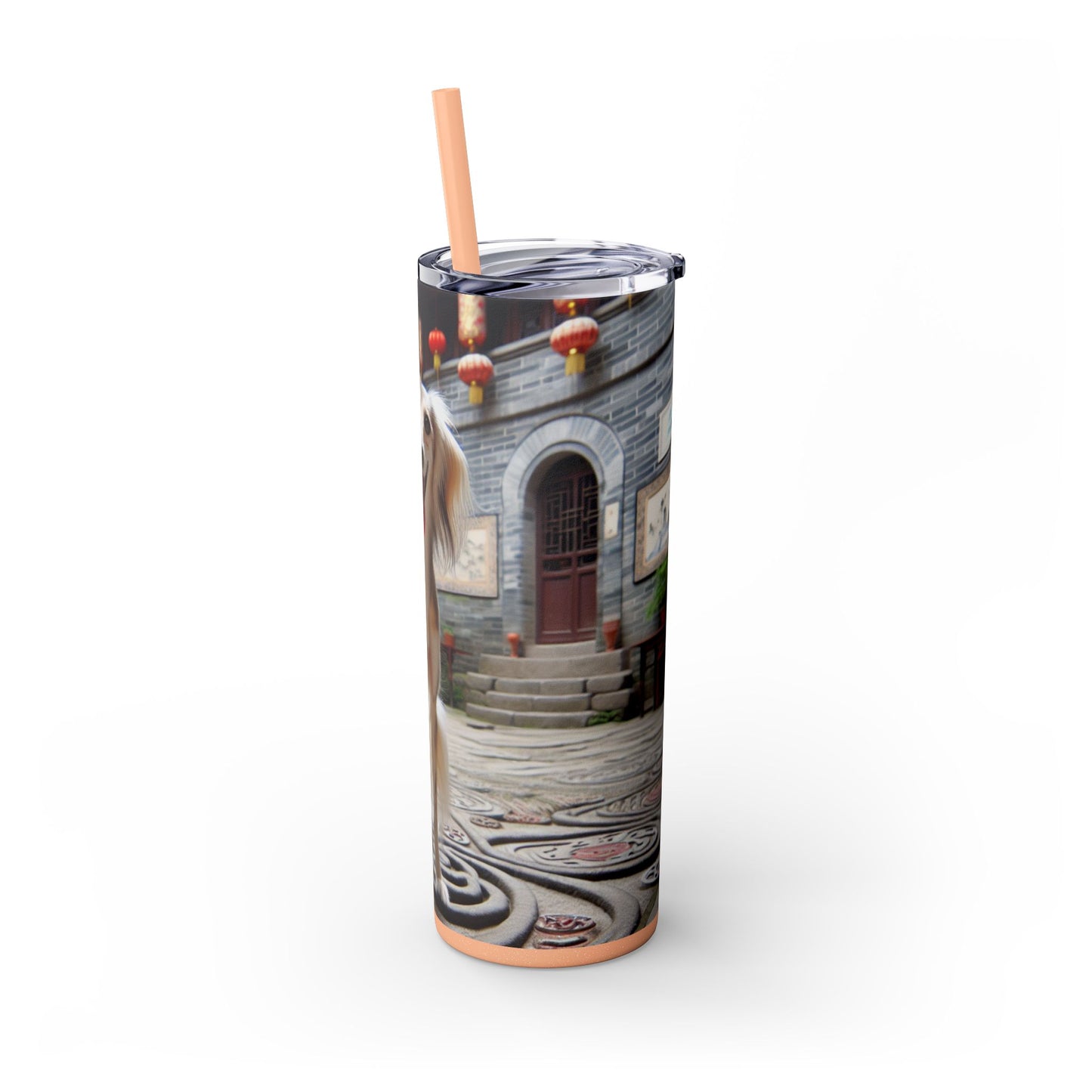 Gobelet Saluki chinois avec paille, 590 ml