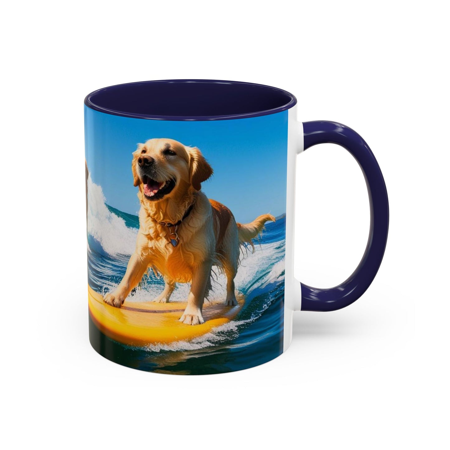 Mug à café Surf Dogs Accent - Cadeau idéal pour les amoureux des chiens