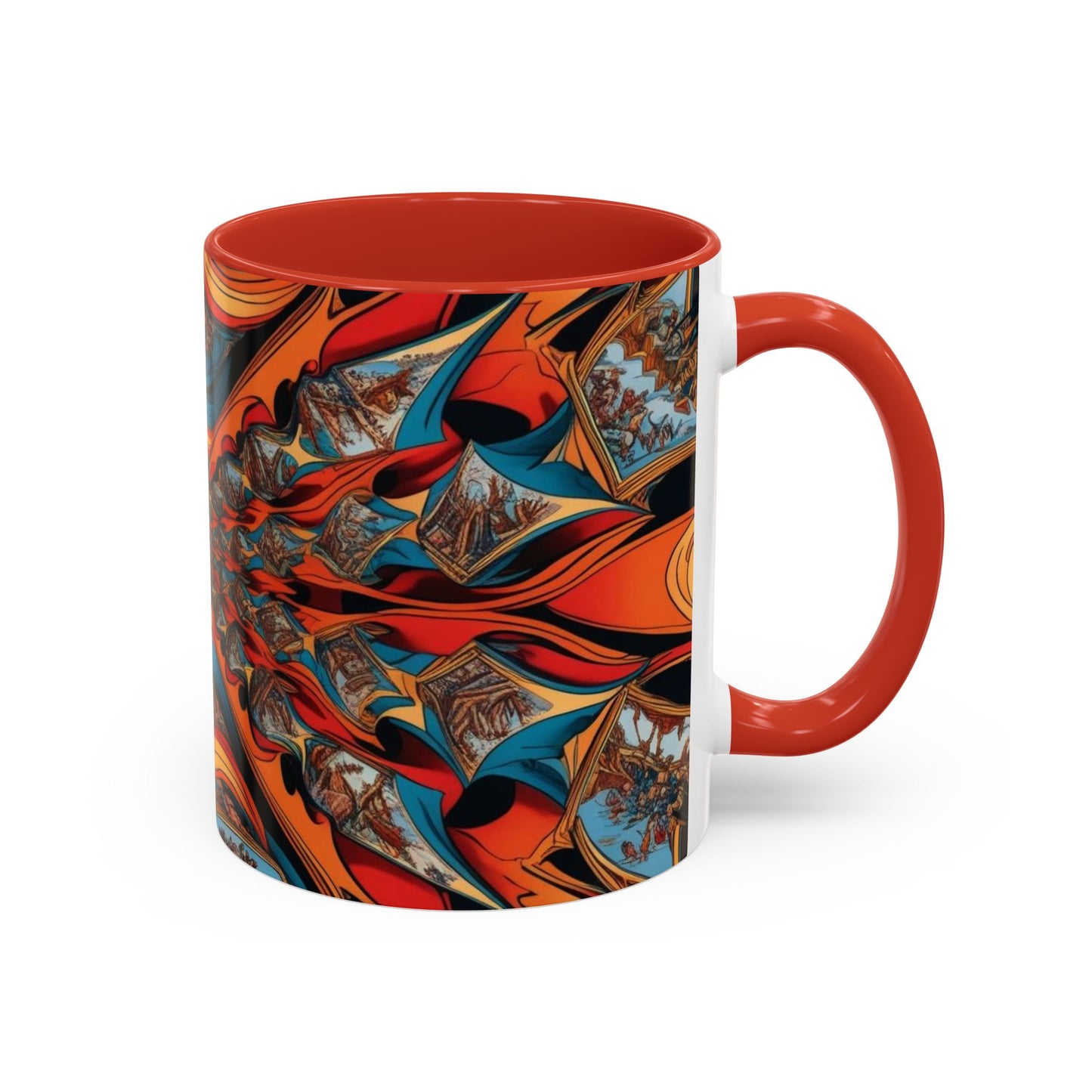 Optical Illusion Accent Mug – Ceramic Coffee Cup