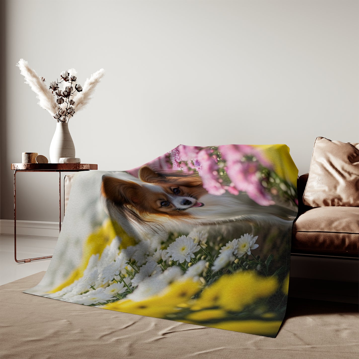 Papillon Sweatshirt Blanket