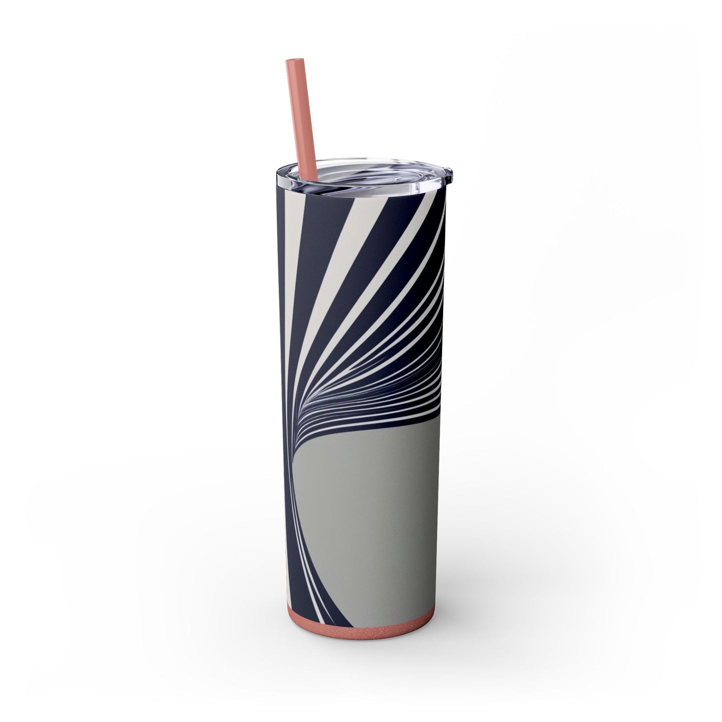 Optical Illusion Skinny Tumbler with Straw, 20oz